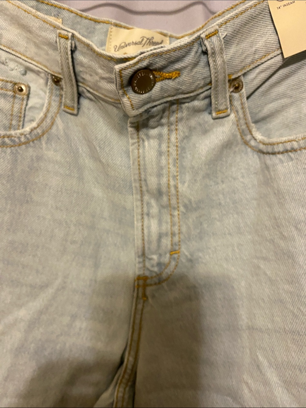 Universal Thread Light Wash Distressed Denim Shorts - Picture 5 of 7